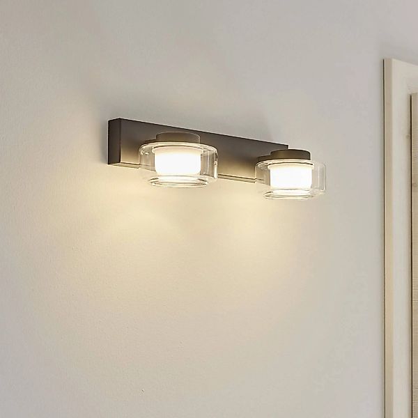 OSRAM LED-Wandleuchte ORBIS FLAME, schwarz, 2-flg., CCT IP44 günstig online kaufen
