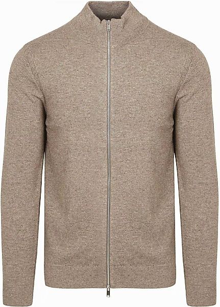 Profuomo Strickjacke Merinowolle Taupe - Größe XL günstig online kaufen