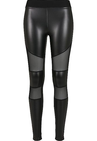 URBAN CLASSICS Leggings Urban Classics Damen Ladies Tech Mesh Faux Leather günstig online kaufen