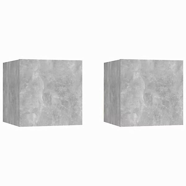 furnicato TV-Schrank TV-Wandschränke 2 Stk. Betongrau 30,5x30x30 cm (1-St) günstig online kaufen