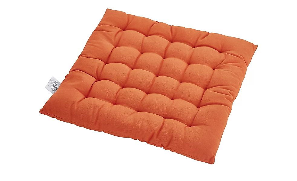 HOME STORY Stuhlkissen  Bella - orange - 100% Baumwollfüllung - 40 cm - 4 c günstig online kaufen
