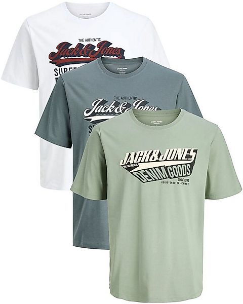 Jack & Jones Print-Shirt stilvolle Slim-Fit und Regular Shirts (Spar Set, 3 günstig online kaufen