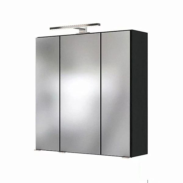 Lomadox Badezimmer Spiegelschrank mit LED 60 cm ARLON-03 graphit BxHxT 60x6 günstig online kaufen