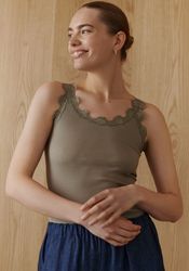 rosemunde Tanktop Babette Silk Top Vintage-Spitzenbesatz, günstig online kaufen