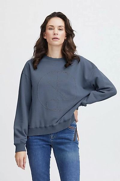 Pulz Jeans Rundhalspullover PZMALLIE LS Sweatshirt cooles Sweatshirt mit St günstig online kaufen