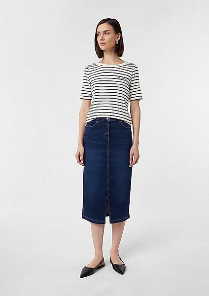 comma Midirock Rock Elastischer Midi-Jeansrock mit Waschung günstig online kaufen