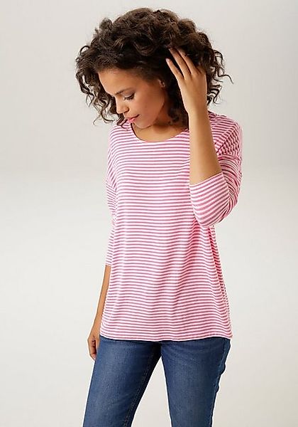 Aniston CASUAL Langarmshirt der Clou: die Fake-Knopfleiste im Rücken günstig online kaufen