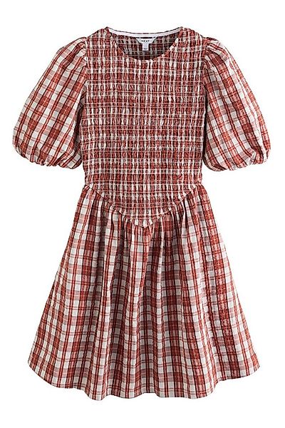 Next Minikleid Gerafftes Minikleid mit Puffärmeln (1-tlg) günstig online kaufen