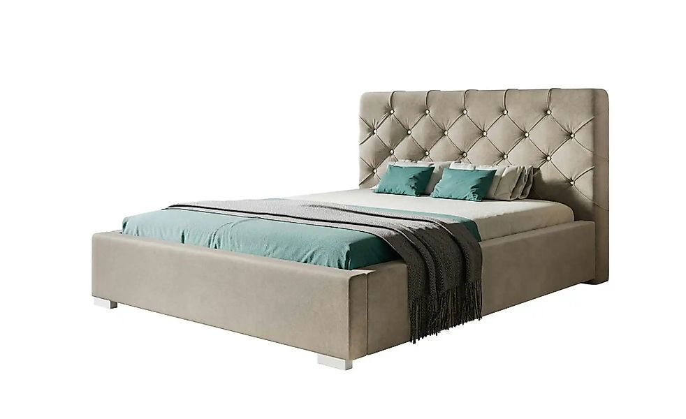 Polsterbett mit Stauraum Preston ¦ beige ¦ Maße (cm): B: 140 H: 104 Betten günstig online kaufen