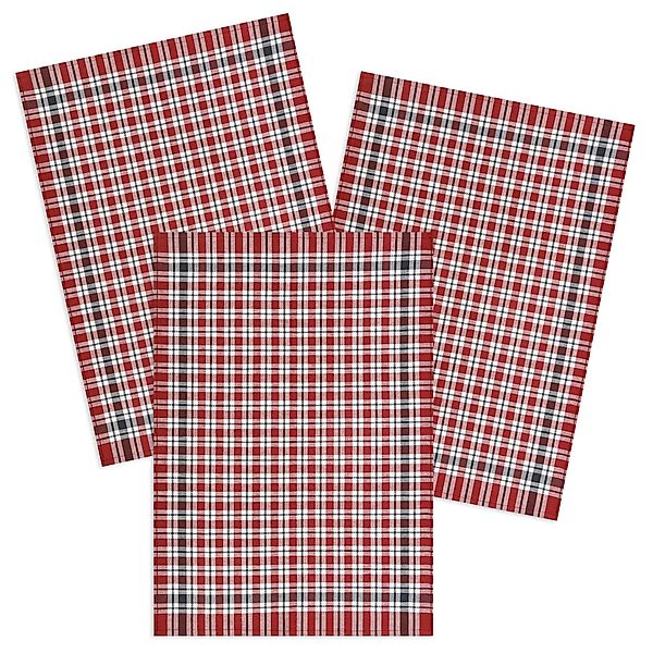Kracht Geschirrtuch Wäschekaro, (Set, 3-tlg., 3-teilig), günstig online kaufen