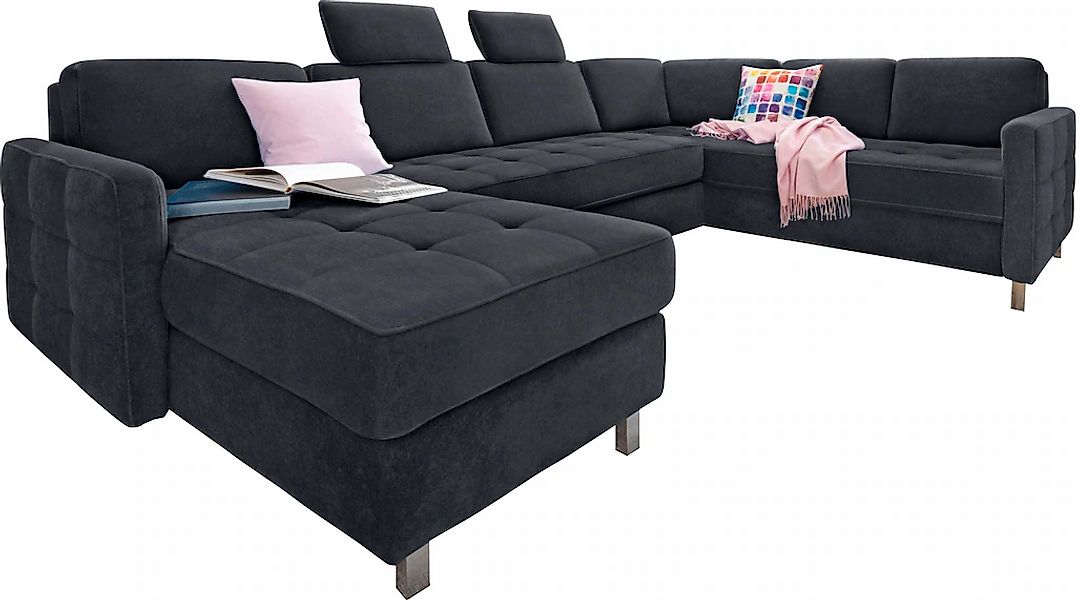 sit&more Wohnlandschaft »Pablo U-Form« wahlweise mit Bettfunktion und Bettk günstig online kaufen