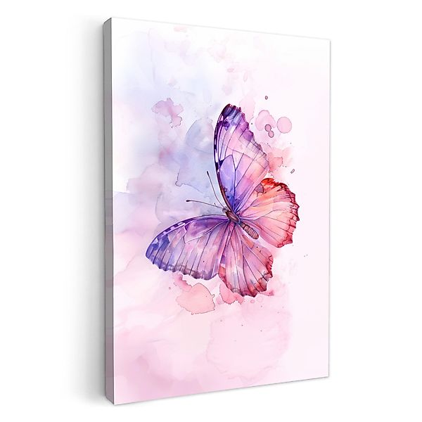OneMillionCanvasses® Leinwandbild Schmetterling - Lila - Pastellfarben, Fot günstig online kaufen