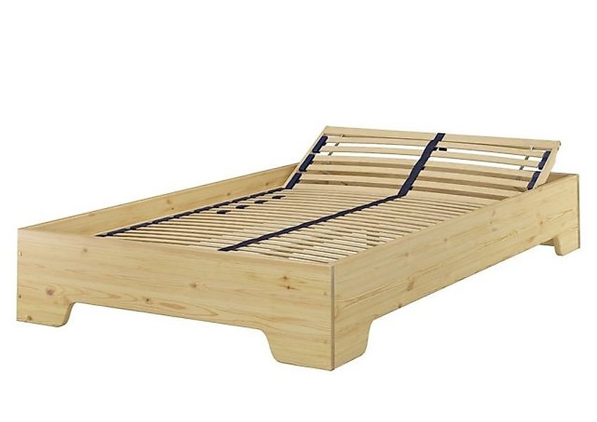 ERST-HOLZ Bett Stabiles Futonbett 120x190 Kiefer massiv natur Zubehör wählb günstig online kaufen