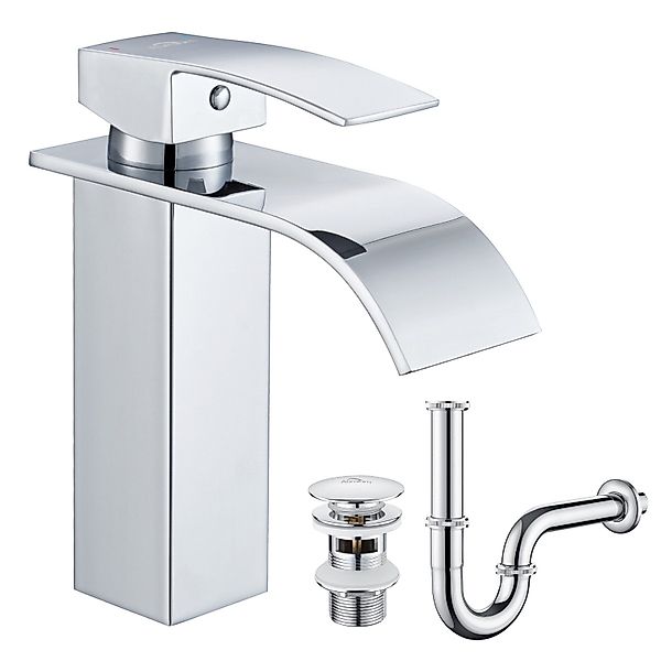 Auralum Max Waschtischarmatur Wasserfall Wasserhahn Waschbecken günstig online kaufen