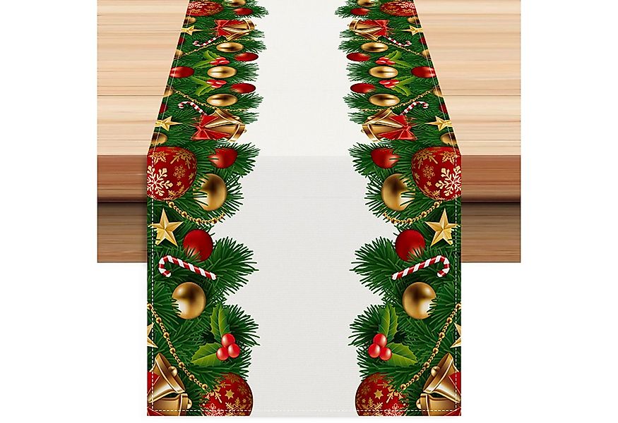LAPAPRO Tischläufer Weihnachtlicher Leinen Tischläufer Druck, Festliche Tis günstig online kaufen