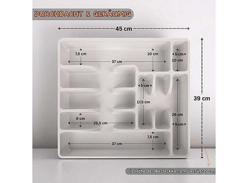 Engelland Besteckkasten Besteckeinsatz für Schubladen 40 cm (Vorteils-Set, günstig online kaufen