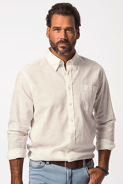 JP1880 Businesshemd Hemd Langarm Leinenmix Buttondown-Kragen günstig online kaufen
