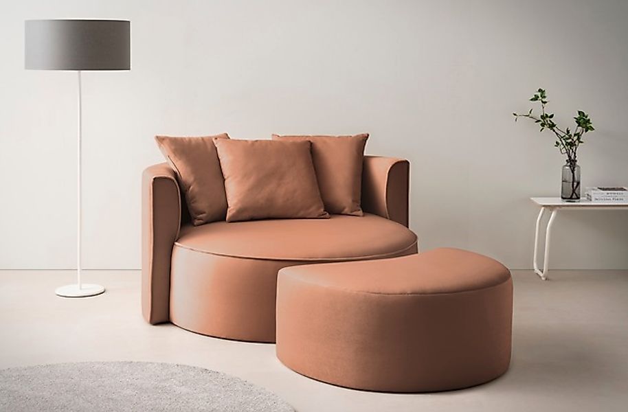 LeGer Home by Lena Gercke XXL-Sessel »ISALIE, Rundsessel mit Hocker, Lesese günstig online kaufen