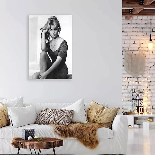 queence Acrylglasbild "The Girl", Schwarz-Weiß-Frau-Stars, Brigitte Bardot, günstig online kaufen