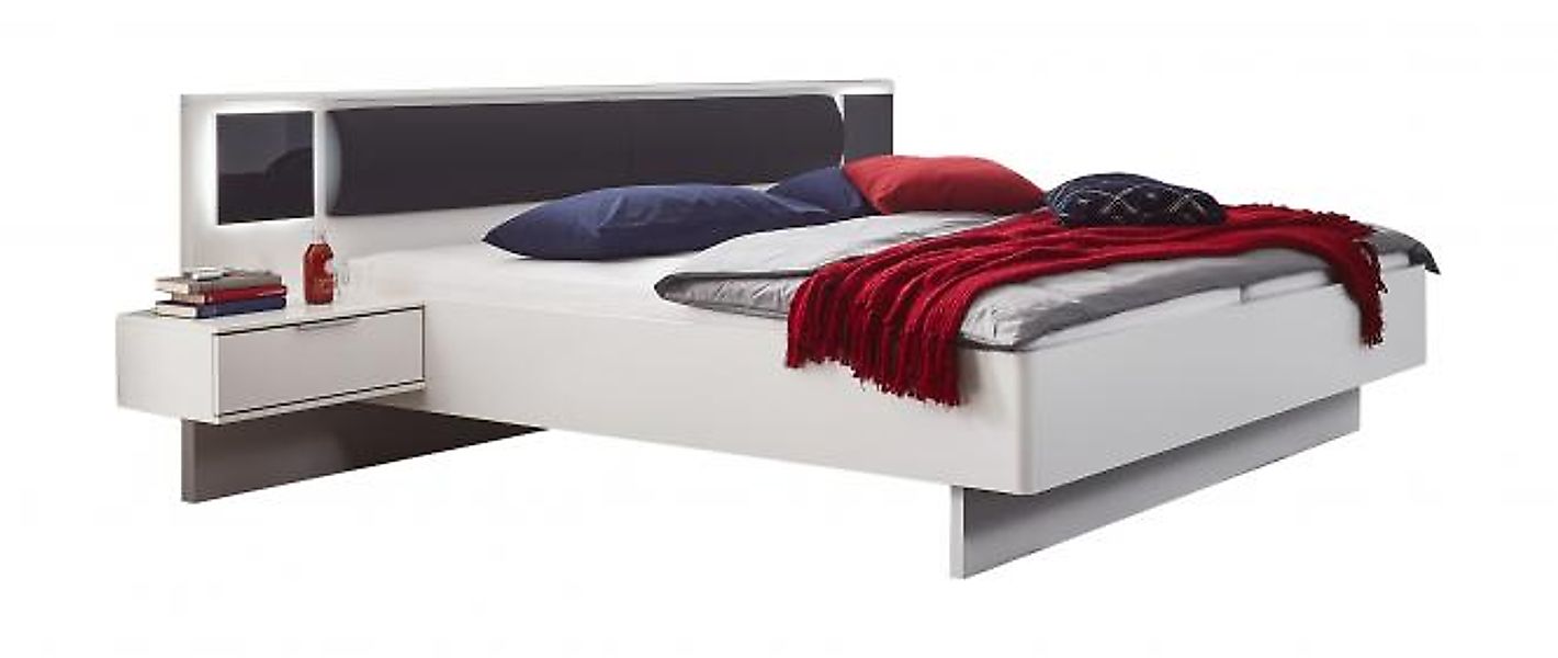 180x200 Bettanlage inkl Beleuchtung VALENCIA von Wimex Weiß / Kunstleder Gr günstig online kaufen