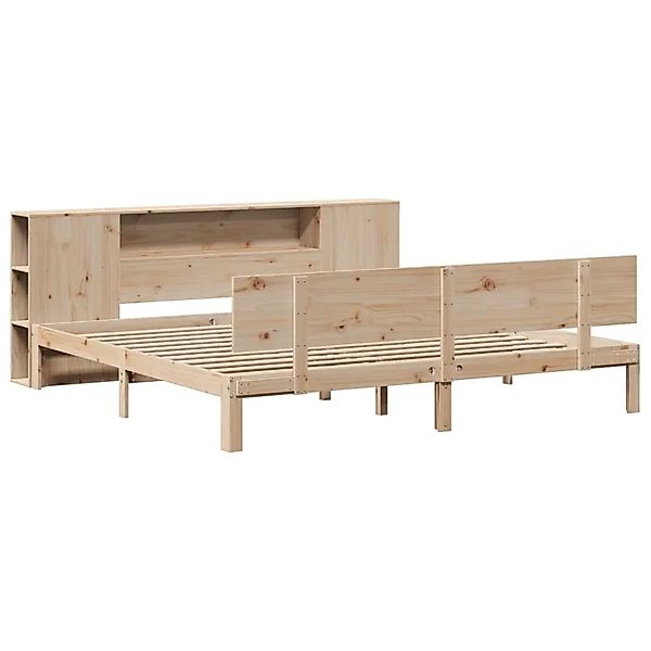 vidaXL Massivholzbett mit Regal ohne Matratze 180x200 cm Kiefer 3322638 günstig online kaufen