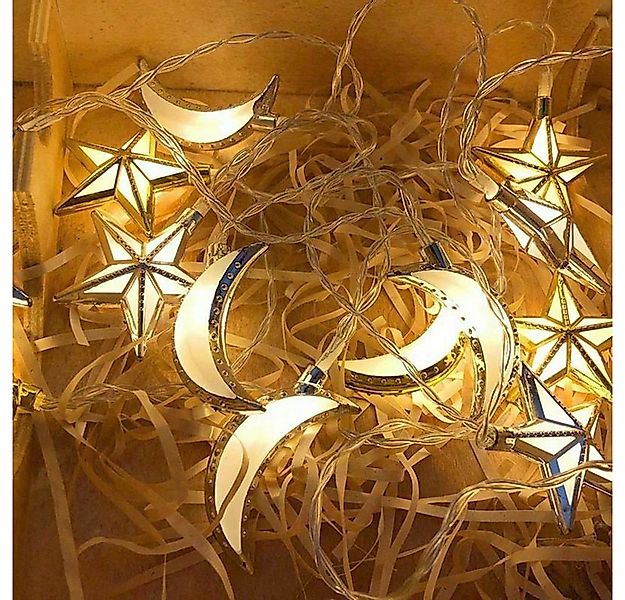 Rosnek LED Dekolicht LED Star Moon String Light, Eid Muslim Islam Festival günstig online kaufen