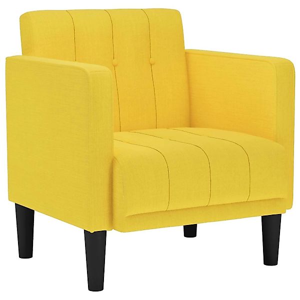 vidaXL Sessel mit Armlehnen Hellgelb 53 cm Stoff 4100550 günstig online kaufen