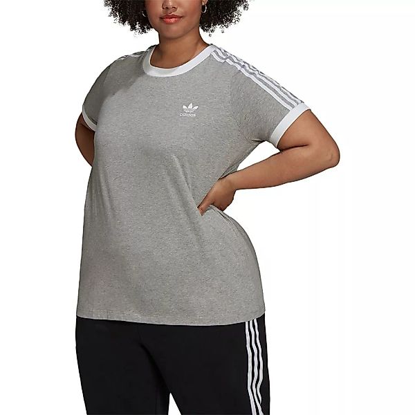 Adidas Originals 3 Stripes Big Kurzarm T-shirt 3X Medium Grey Heather günstig online kaufen