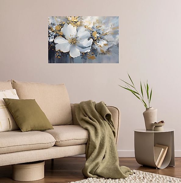queence Wandsticker "The golden Flower" Selbstklebend, kinderleichte Anbrin günstig online kaufen