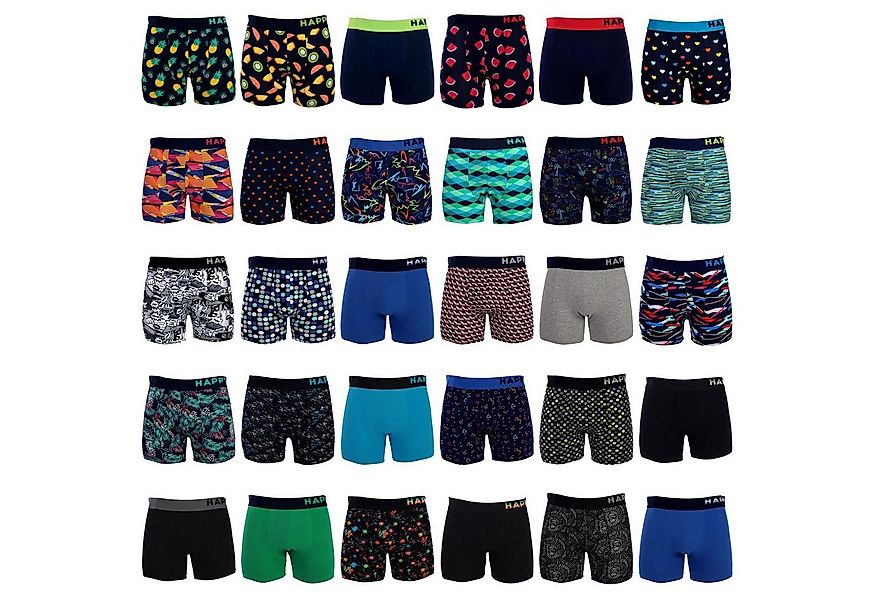 HAPPY SHORTS Boxershorts HAPPY SHORTS Herren Boxershorts 6er Pack Desortier günstig online kaufen