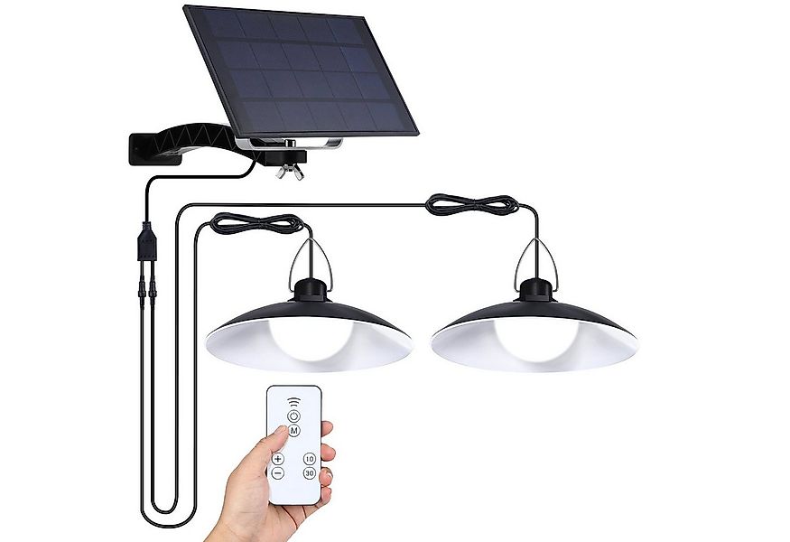 Rosnek Außen-Deckenleuchte Outdoor Solar Pendant Lights with 1/2/3/4 Head,w günstig online kaufen