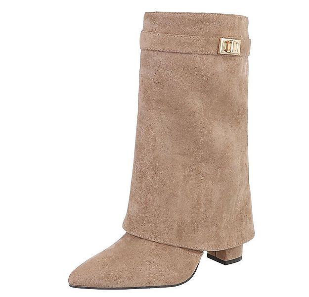 Ital-Design Modische Stiefeletten mit hohem Schaft für Damen High-Heel-Stie günstig online kaufen