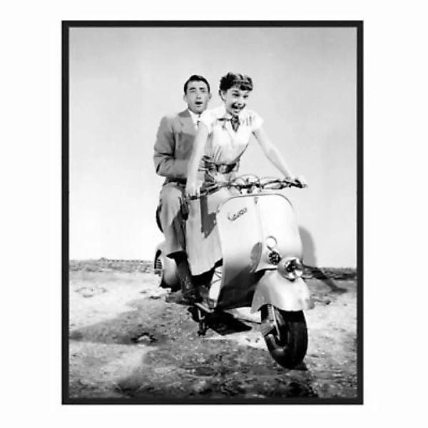 Any Image Wandbild Audrey Hepburn in Italien schwarz Gr. 60 x 80 günstig online kaufen