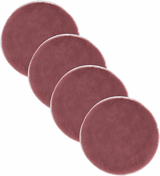 ASTRA Teppich "Elda" rund 13 mm Höhe runde Dekofelle im 4 er Set, kuschelwe günstig online kaufen