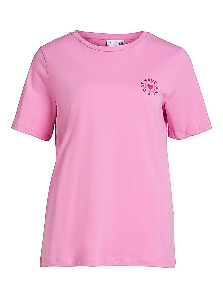 VILA Print T-shirt Damen Pink günstig online kaufen