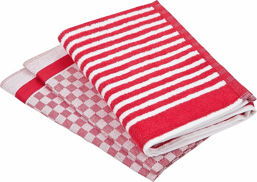 ROSS Geschirrtuch "Exclusiv" 1x Küchen-Frottiertuch (Streifen) und 2 Geschi günstig online kaufen