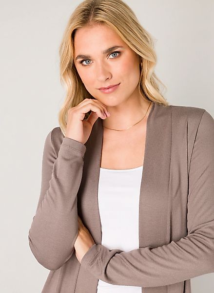 Base Level Strickjacke "Yayla" In elastischem Feinstrick günstig online kaufen