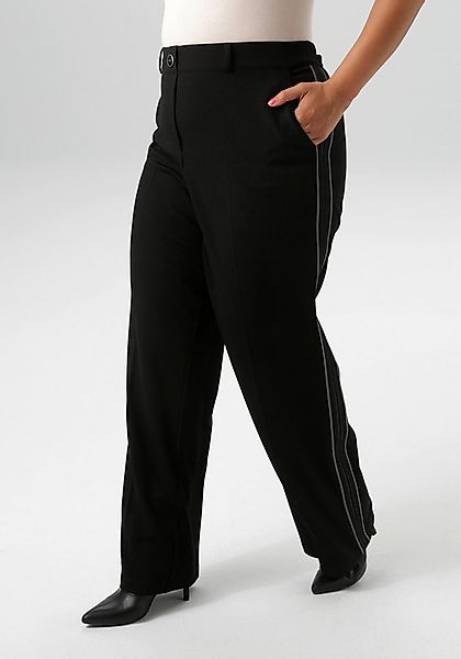 Aniston PLUS Anzughose mit trendigen Tape an den Seitennähten - NEUE KOLLEK günstig online kaufen