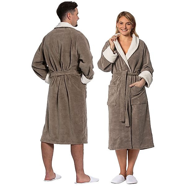 ZOLLNER Unisex-Bademantel, 50% Bambus-Viskose, 50% Baumwolle, günstig online kaufen