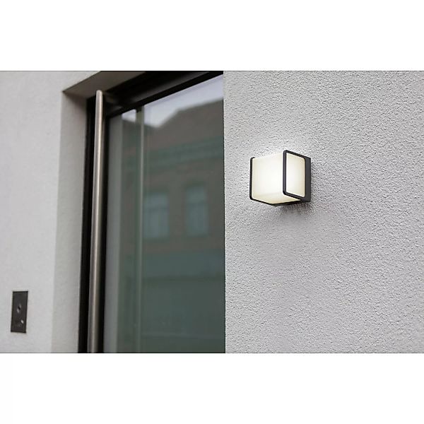 LED Wandleuchte Telin in Anthrazit und Weiß-satiniert 15W 800lm IP54 günstig online kaufen