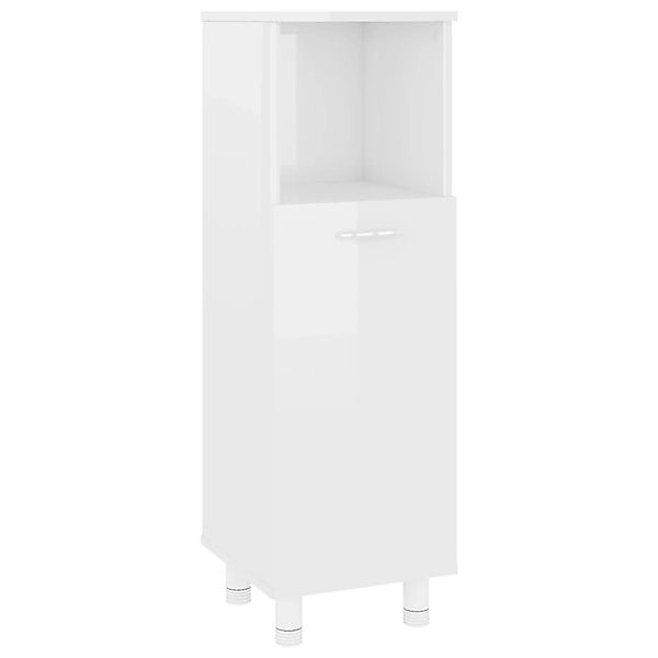 vidaXL Mehrzweckschrank Badezimmerschrank Hochglanz-Weiß 30x30x95 cm Spanpl günstig online kaufen