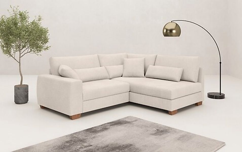 Mr. Couch Ecksofa »Helena L-Form«, Mit Federkern, wahlweise mit Bettfunktio günstig online kaufen