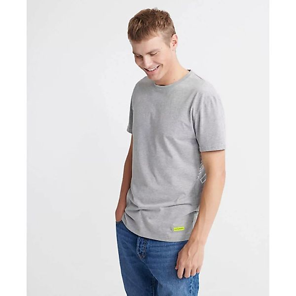 Superdry City Neon Oversized Print Kurzarm T-shirt S Grey Marl günstig online kaufen
