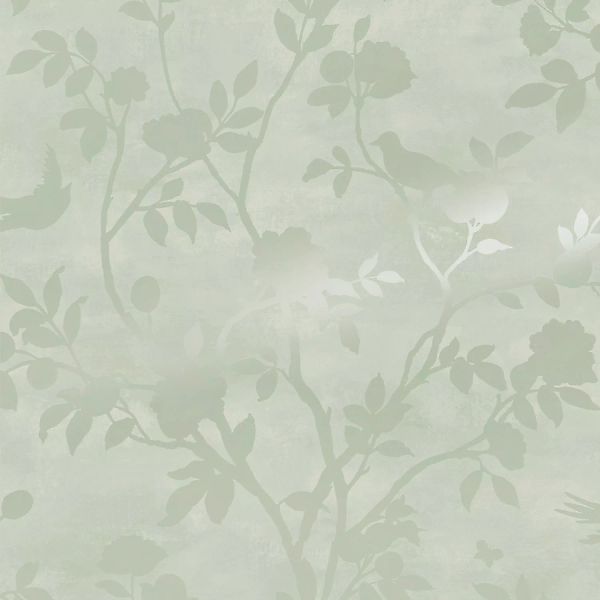 Laura Ashley Vliestapete Eglantine Silhouette Eau de Nil 10,05 x 0,52 m günstig online kaufen