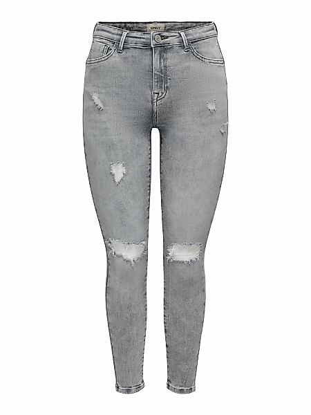 ONLY Skinny-fit-Jeans "ONLPOWER MW PUSH UP ANK DES DNM AZ" mit Destroyed-De günstig online kaufen