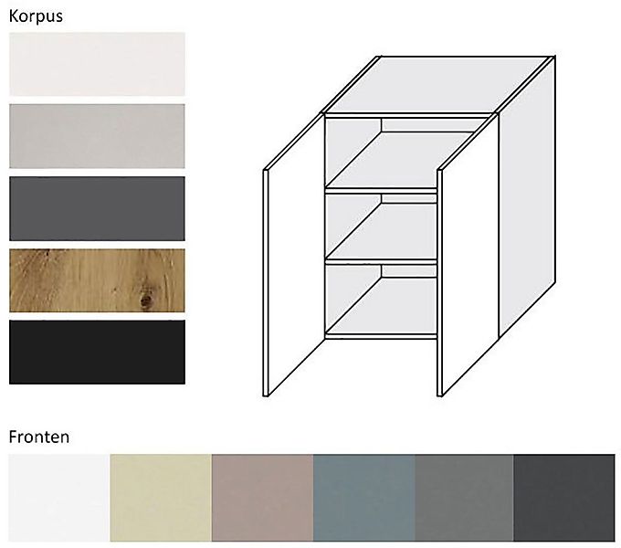 Feldmann-Wohnen Klapphängeschrank Kvantum (2-türig, innen 2 günstig online kaufen