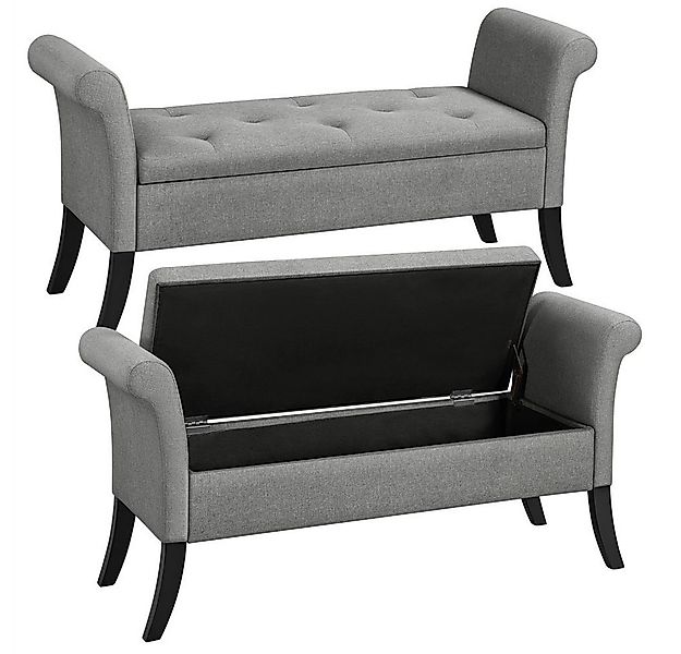 Yaheetech Sitzbank, mit Stauraum, faltbar, Sitztruhe mit Armlehnen günstig online kaufen