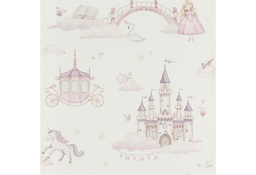 Rasch Vliestapete 302721 - Kinderzimmer-Tapete mit Prinzessinnen-Motiv, str günstig online kaufen