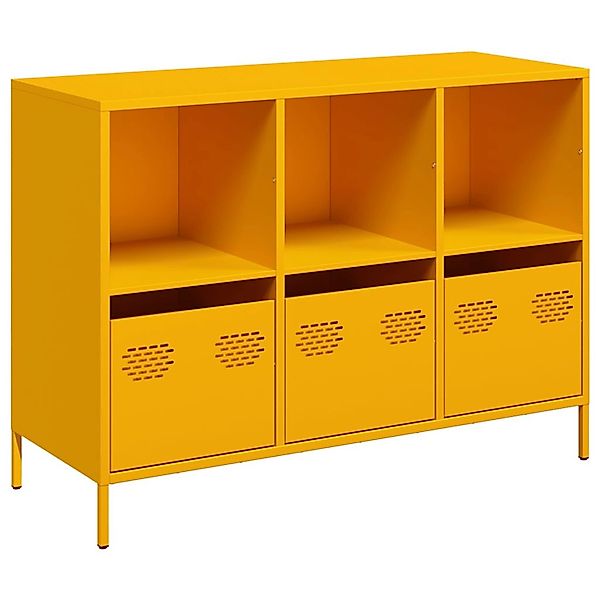 vidaXL Sideboard Senfgelb 101,5x39x73,5 cm Kaltgewalzter Stahl 851367 günstig online kaufen