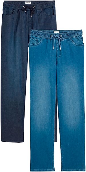 bonprix Schlupfjeans Packung, 2 Stk. lockere loose fit Passform, elastische günstig online kaufen